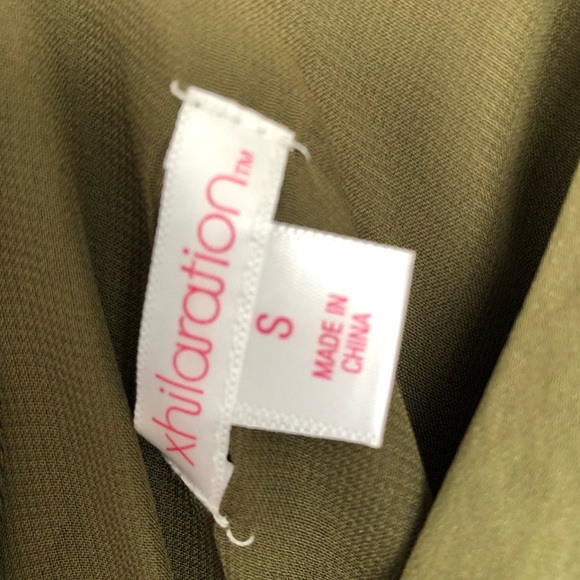 Xhiliration- Olive Green Button Back Jumper - Picture 8 of 8